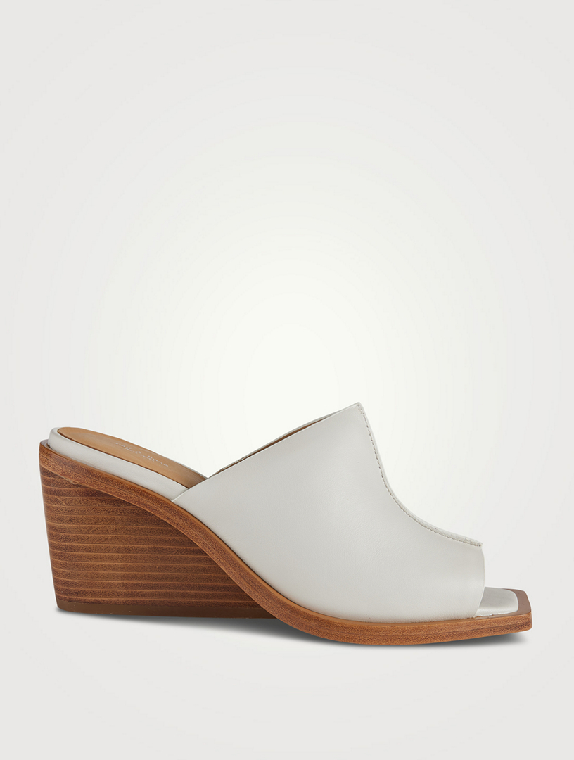 Santiago Leather Wedge Mules