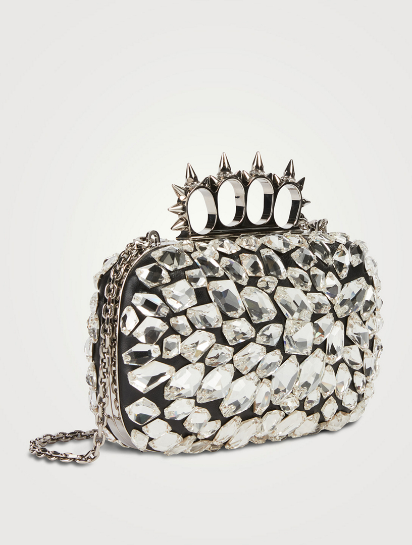Four-Ring Crystal Shard Clutch