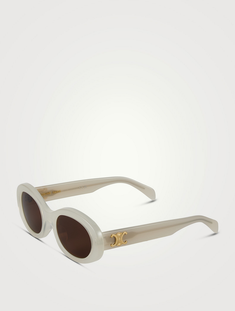 CELINE Lunettes de soleil Triomphe monture ovale Holt Renfrew