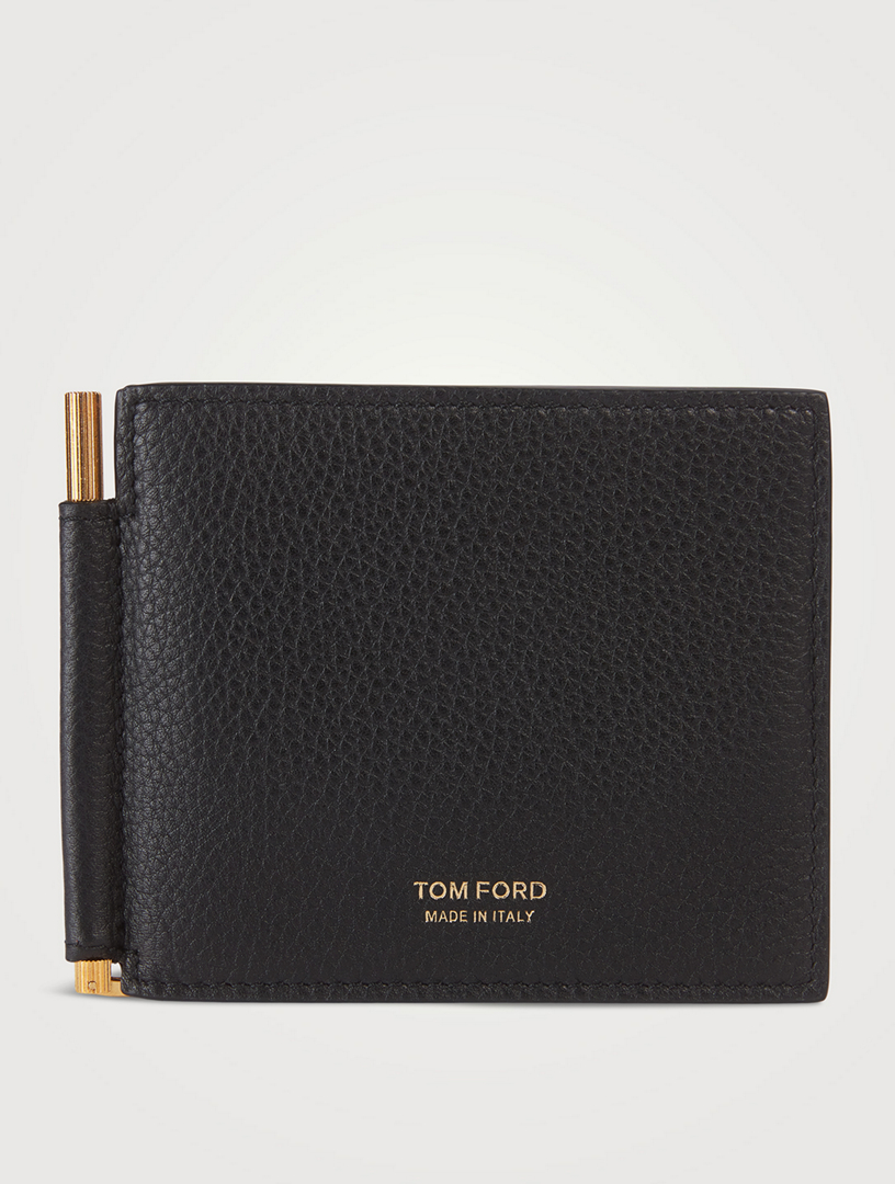 TOM FORD Grain Leather Money Clip Wallet