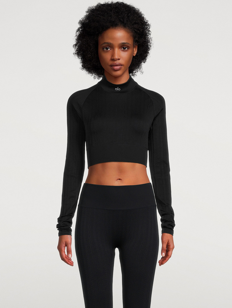 Seamless Cable-Knit Top