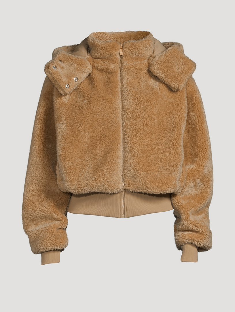 ALO YOGA SMALL Women's Foxy Sherpa Jacket In Camel W4313R- New With Tags  £189.99 - PicClick UK