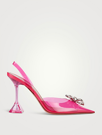 Rosie Glass Slingback Pumps With Crystals