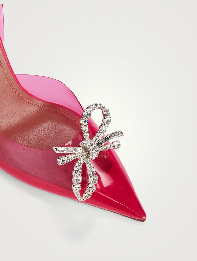 AMINA MUADDI Rosie Glass Slingback Pumps With Crystals Holt Renfrew