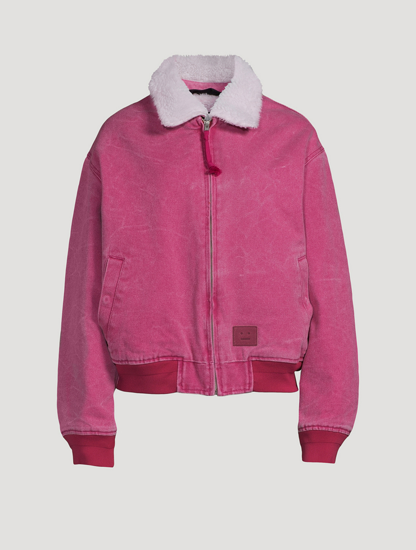 Acne studios pink bomber jacket sale