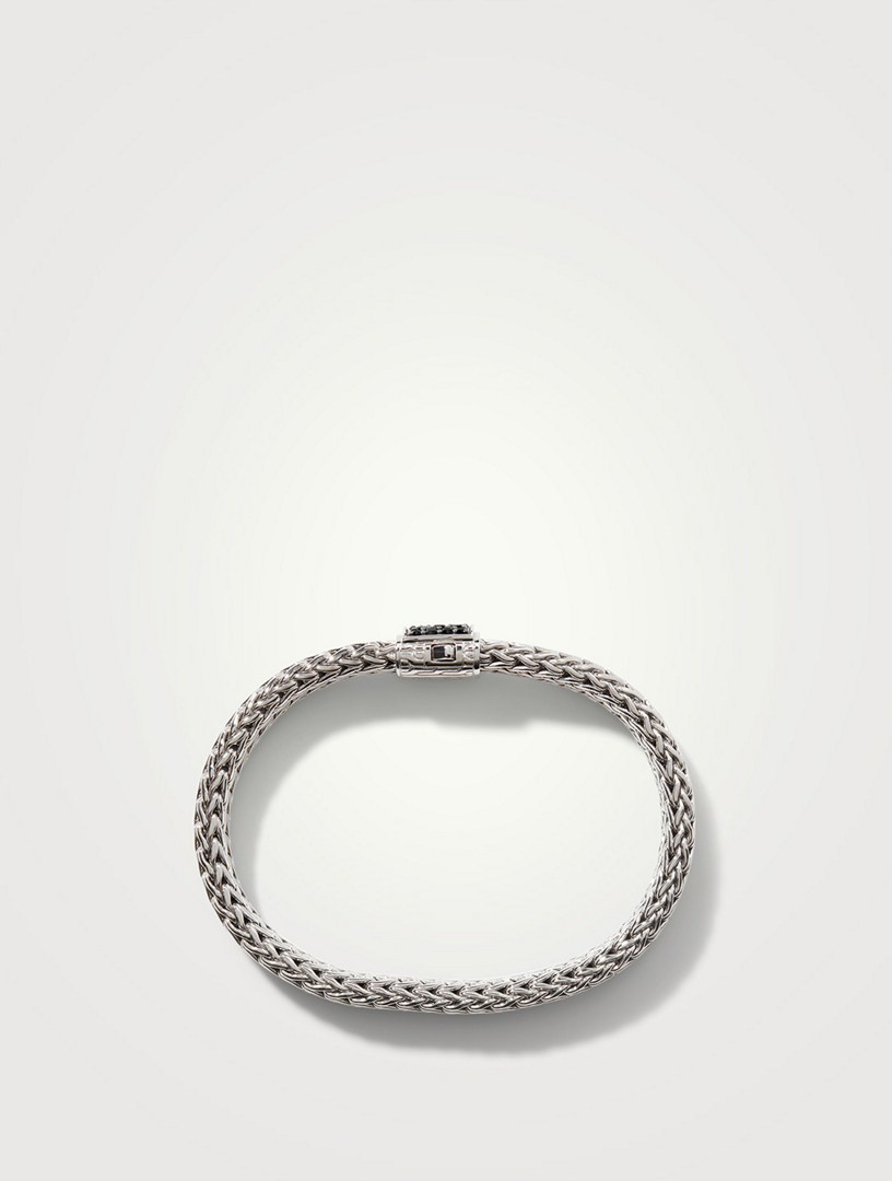 Classic Chain Bracelet with Pavé Black Sapphire