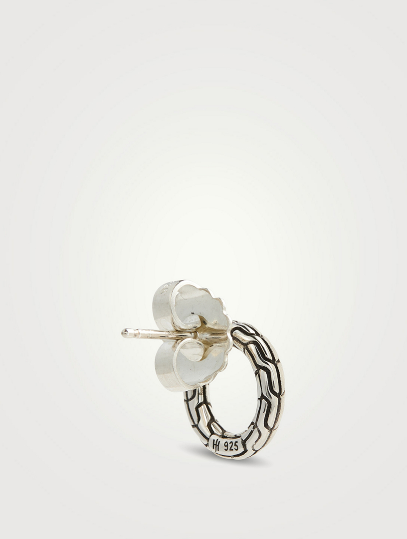 Carved Chain Stud Earrings
