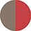 Rouge vif, brun dégradé