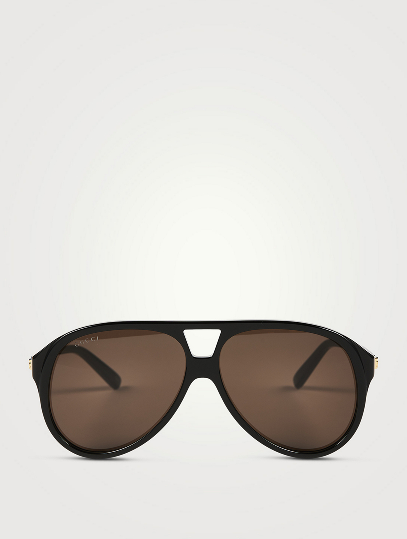 SAINT LAURENT Classic 11 M Aviator Sunglasses | Holt Renfrew