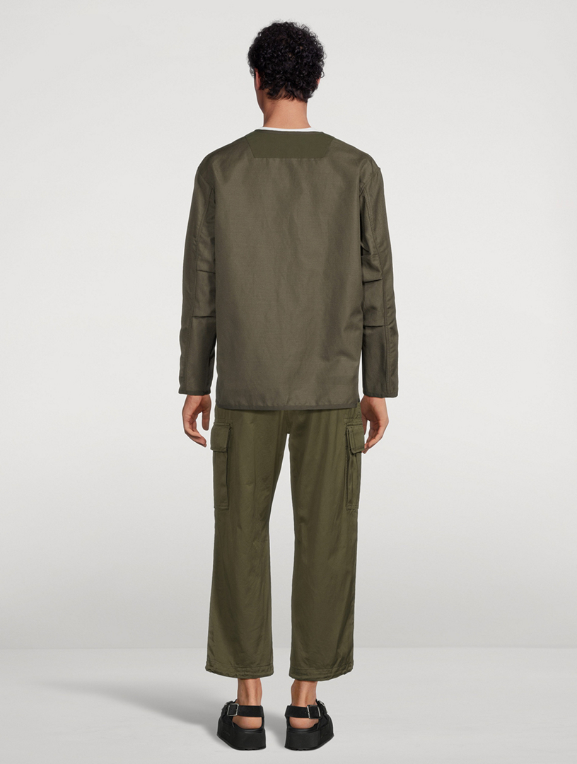 COMME DES GARÇONS HOMME Collarless Zip Jacket | Holt Renfrew