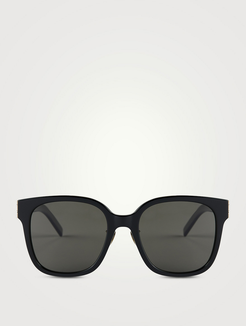 SAINT LAURENT SL M105 YSL Monogram Square Sunglasses  Black