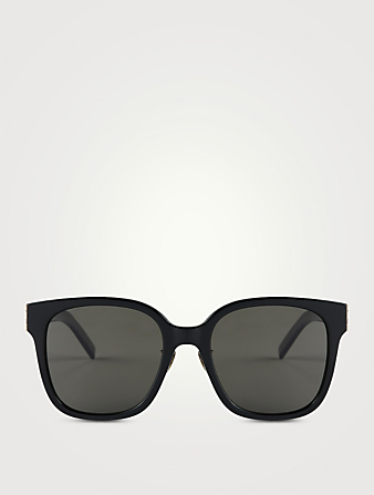 SAINT LAURENT SL M105 YSL Monogram Square Sunglasses  Black