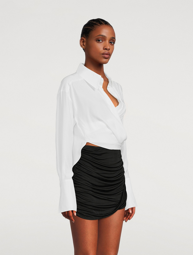 Sabinas Ivory – Silk Wrap Shirt