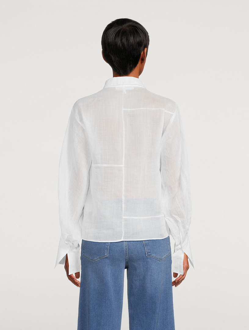 Keyhole Ramie Blouse