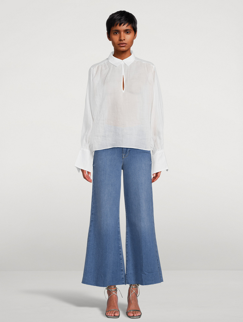 Keyhole Ramie Blouse