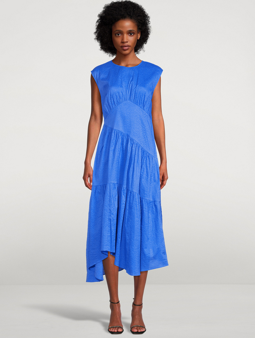 Gathered Seam Midi Dress