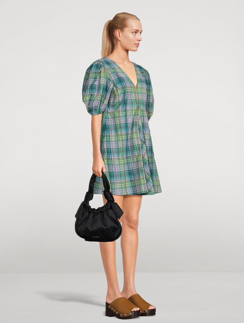 Ganni lynch seersucker dress online