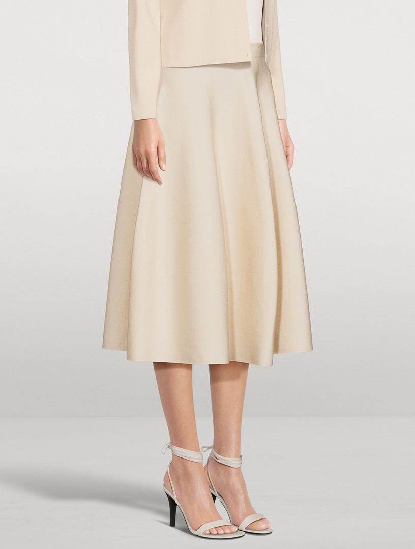 Cream a 2025 line midi skirt