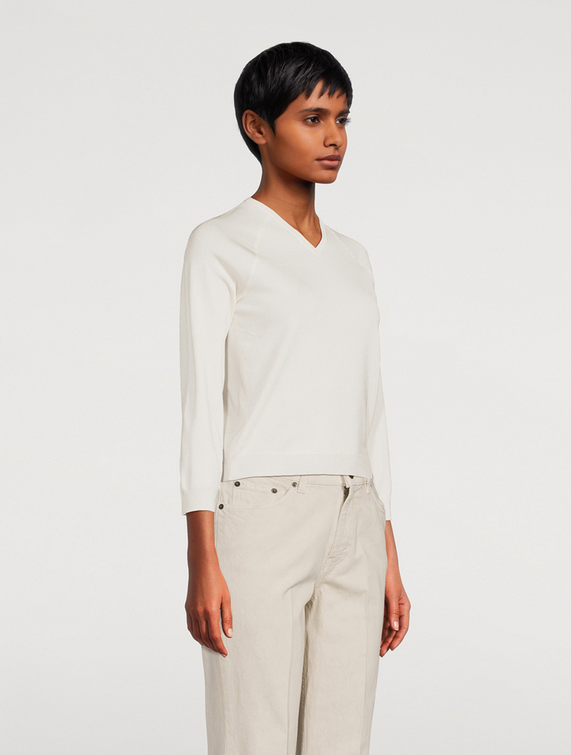 THE ROW Corin Silk-Blend Top | Holt Renfrew