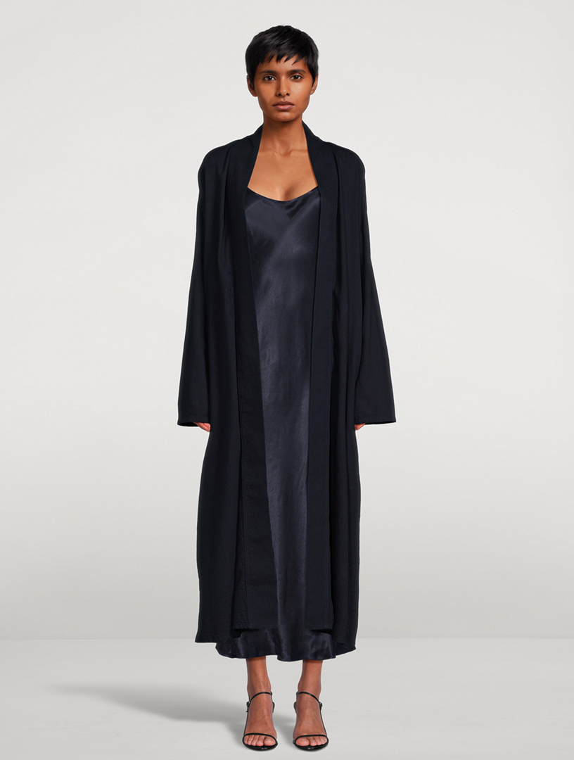 【国内発送】THE ROW コート Rimbaud belted cotton and linen The Row Rimbaud Cotton Belted Coat | Blue | FARFETCH