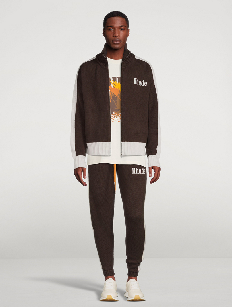 RHUDE Wool And Cashmere Knit Track Jacket