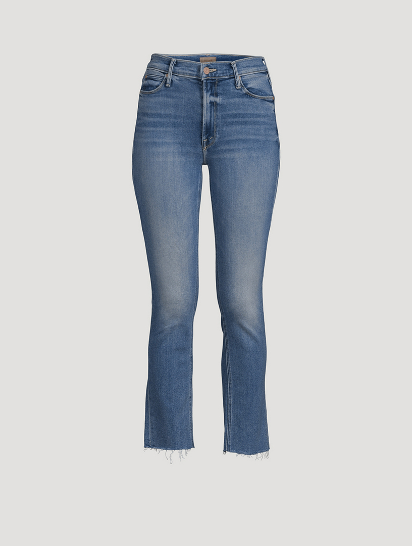 Blue Frayed-hem wide-leg jeans, Balenciaga