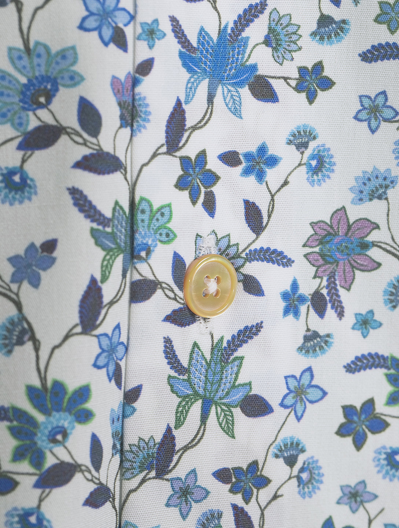 Cotton Tailored Shirt Floral Print