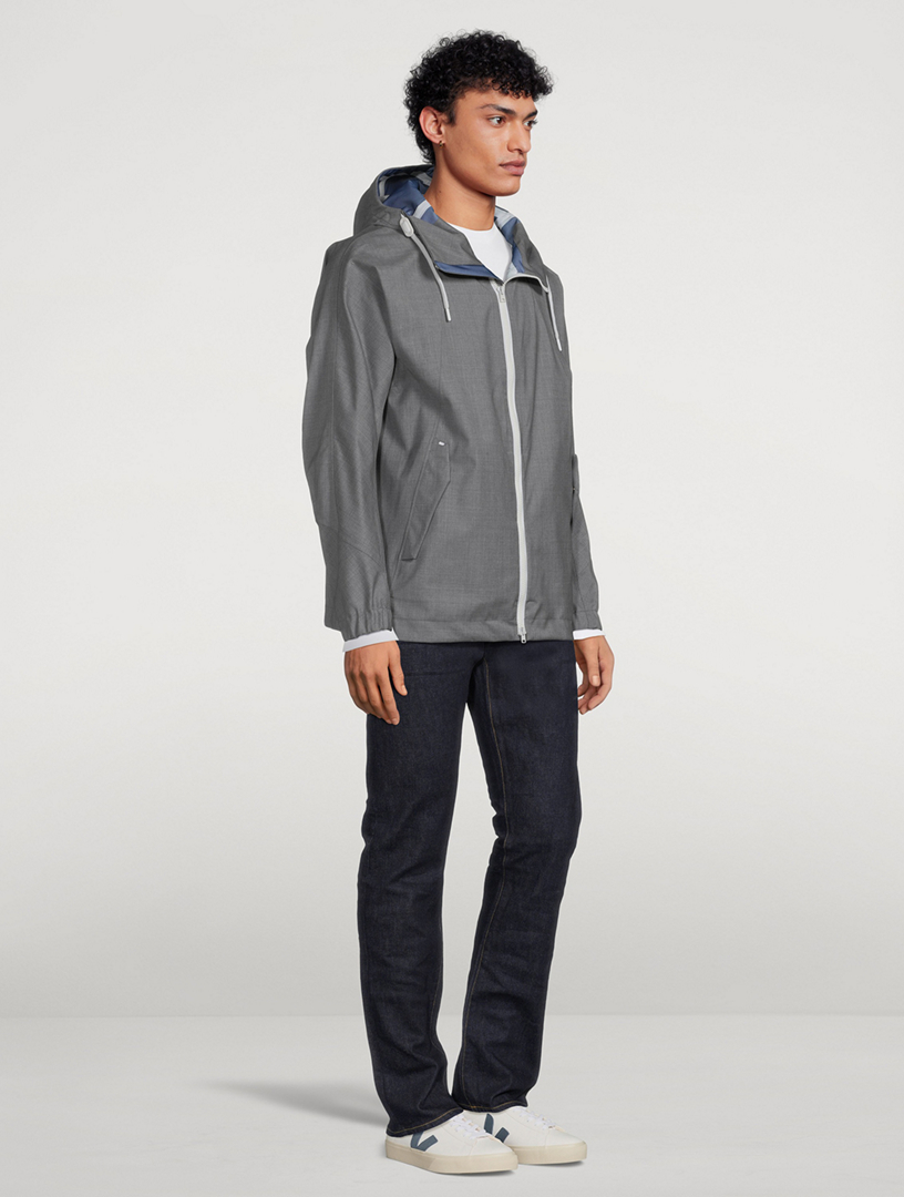 Wool Jacket With Hood