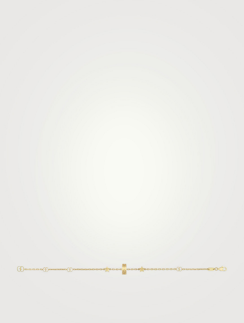 18K Gold Charm And Star Bracelet