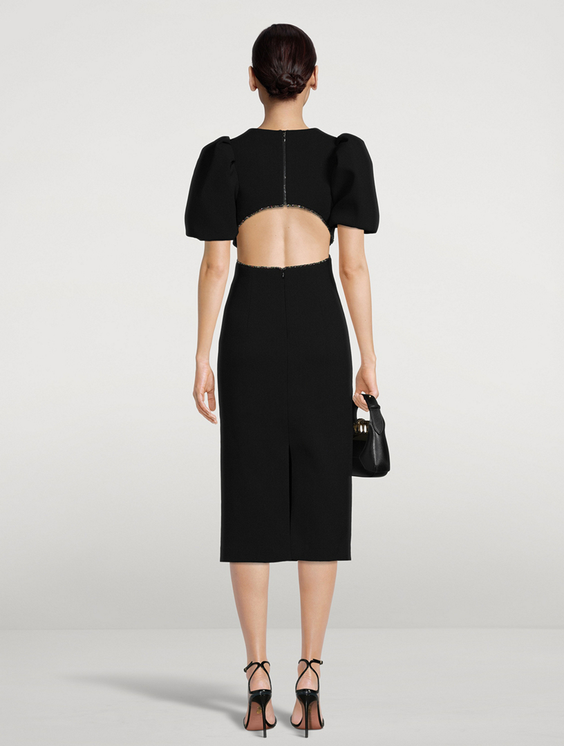 Victoria Puff-Sleeve Midi Dress