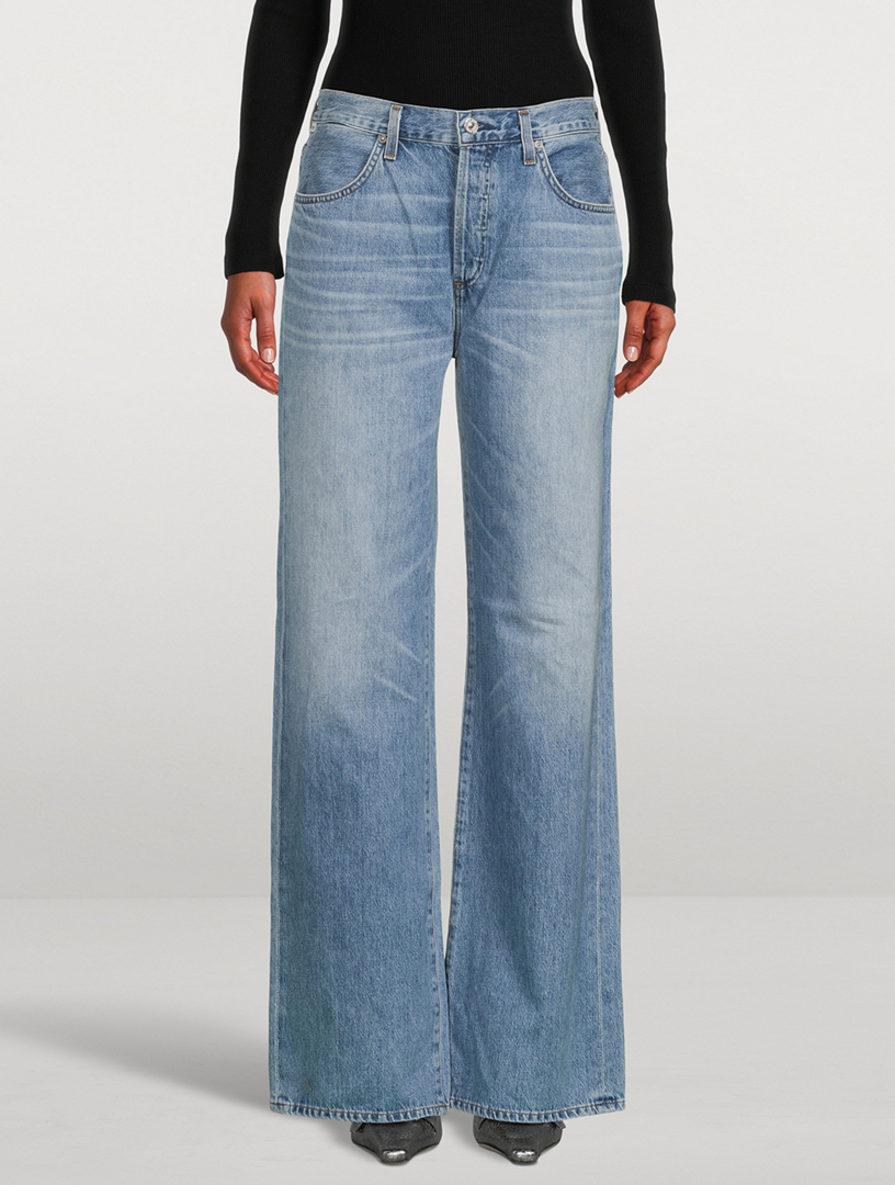 High Rise Wide Leg Meuse Jeans Annina In Meuse – Purethread