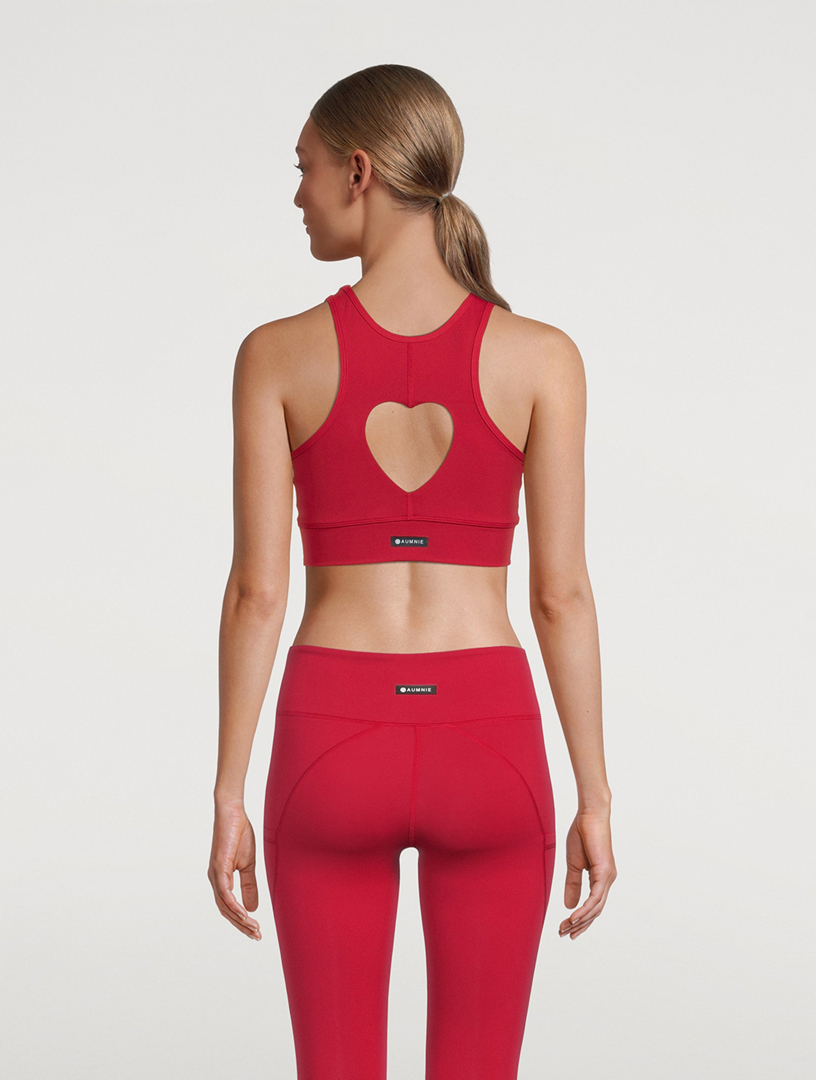 Ready To Train Red High Neck High Impact Sports Bra, 47% OFF