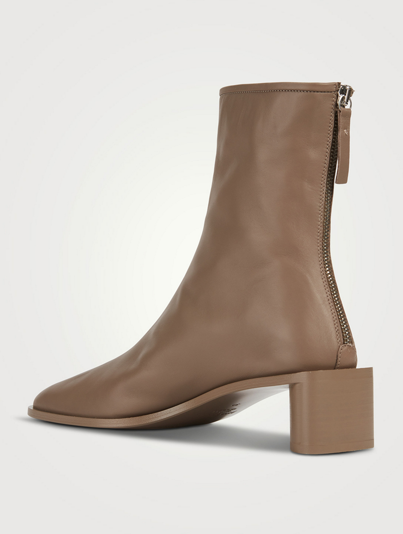 ACNE STUDIOS Logo Leather Ankle Boots | Holt Renfrew