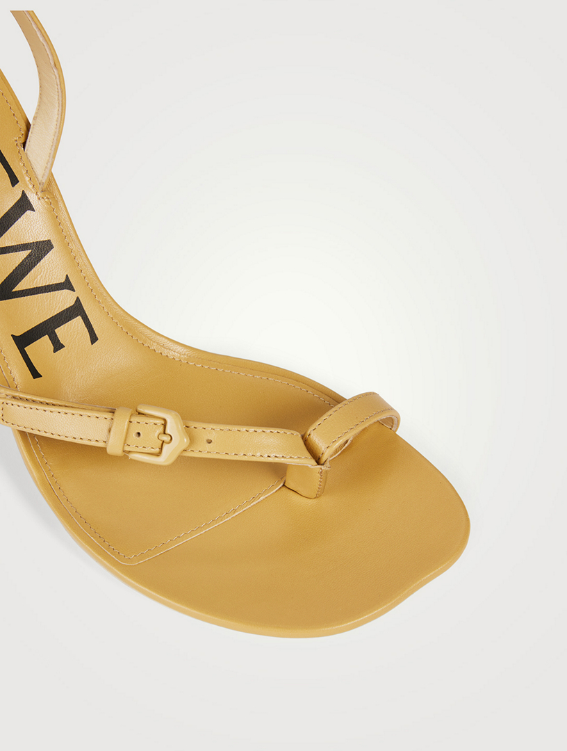 サンダル・ミュール Loewe Yellow Leather Petal Sandals LOEWE Petal leather sandals | NET-A-PORTER