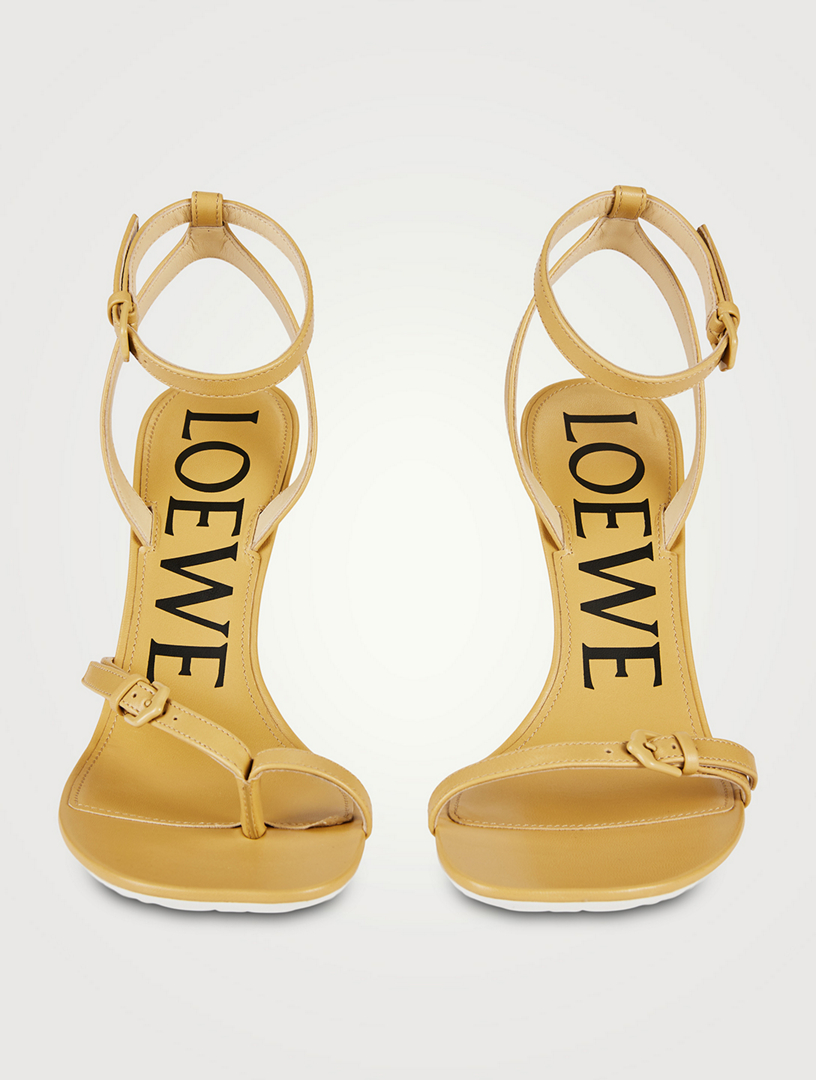 サンダル・ミュール Loewe Yellow Leather Petal Sandals LOEWE Petal leather sandals | NET-A-PORTER