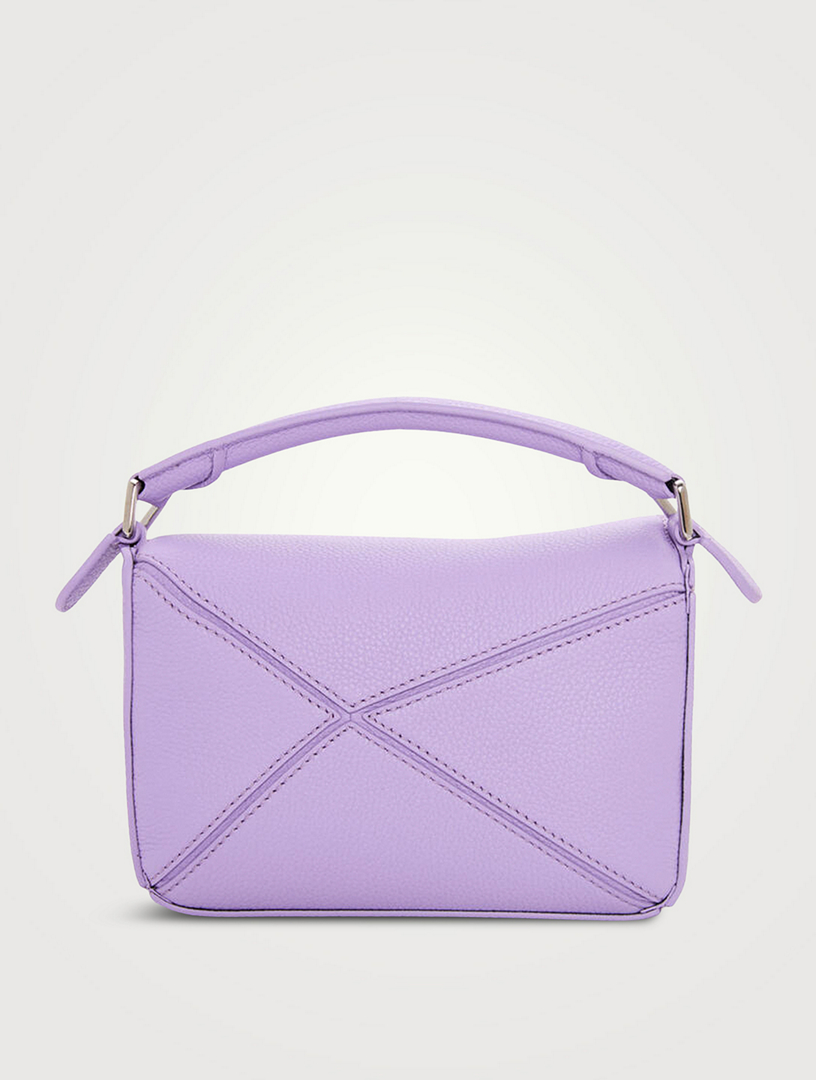 Loewe Puzzle Mini Crossbody Bag In Purple