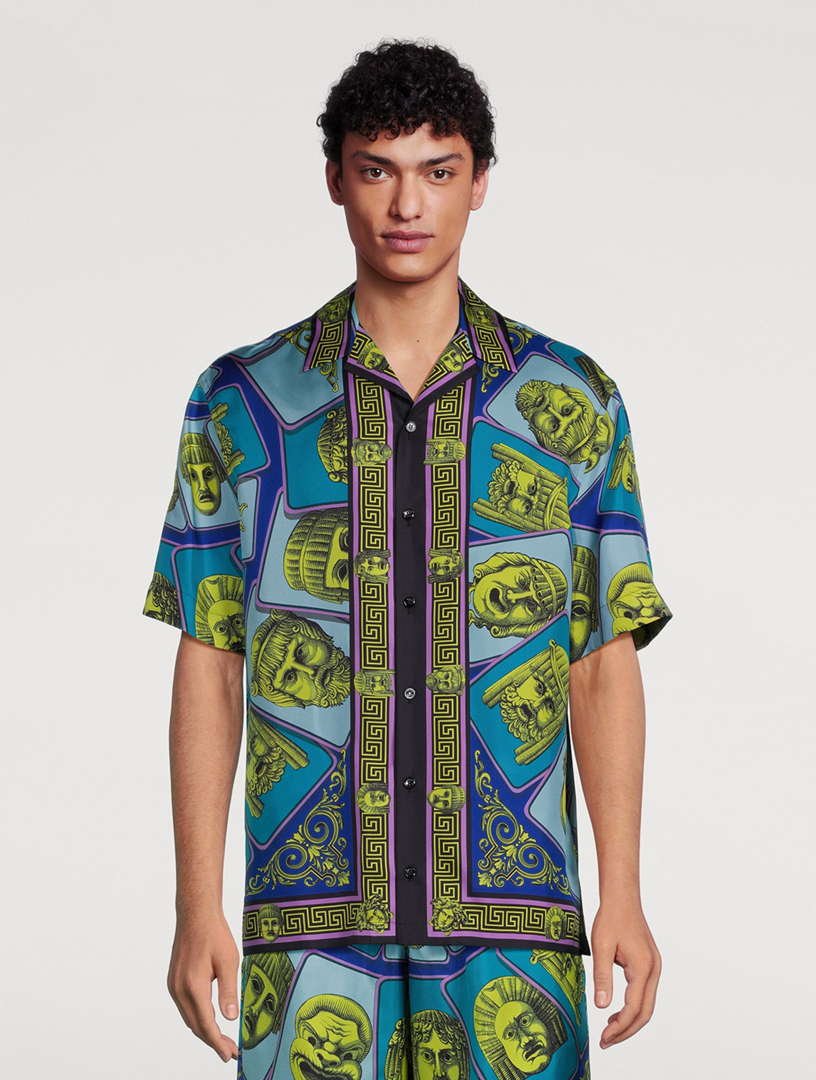 Le Maschere Silk Short-Sleeve Shirt