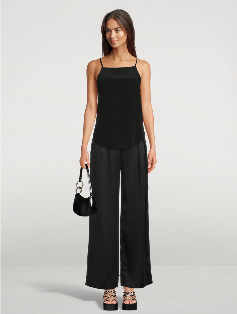 Ashlan Wide-Leg Silk Trousers