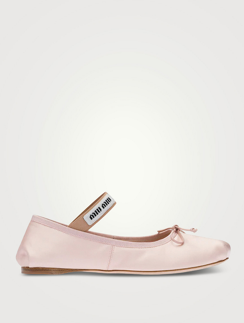 MIU MIU Satin Ballerina Flats