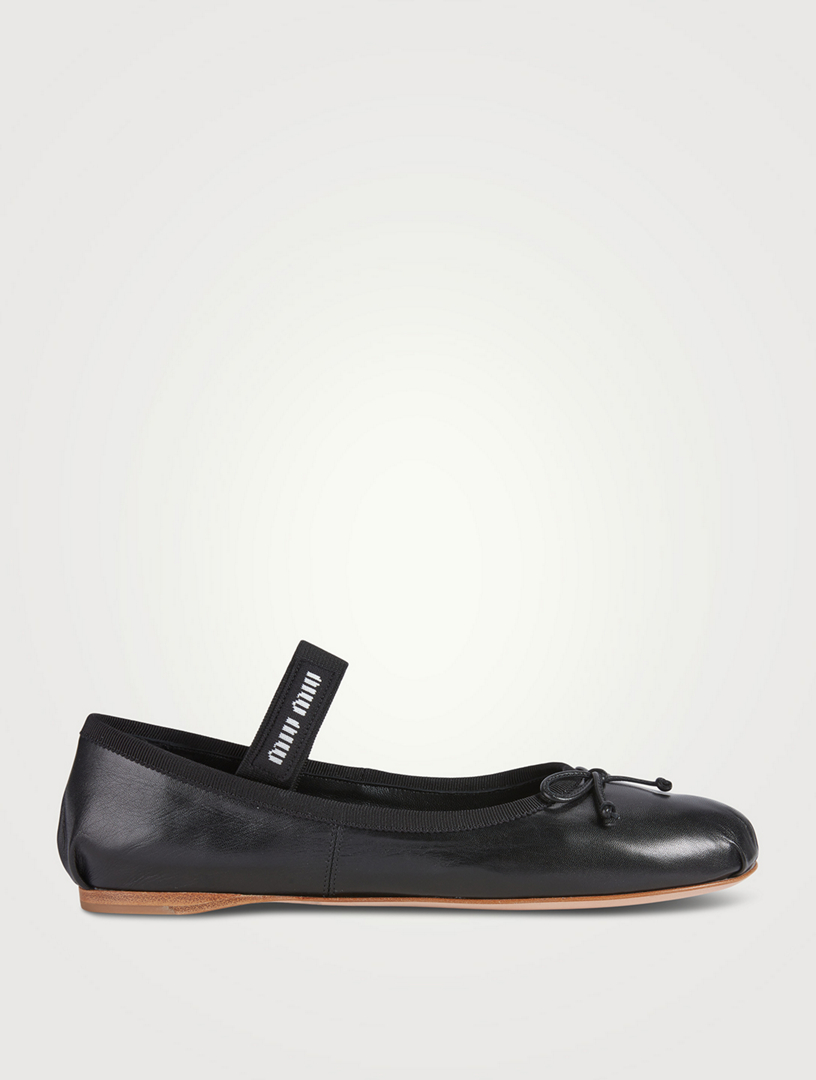 Leather Ballerina Flats