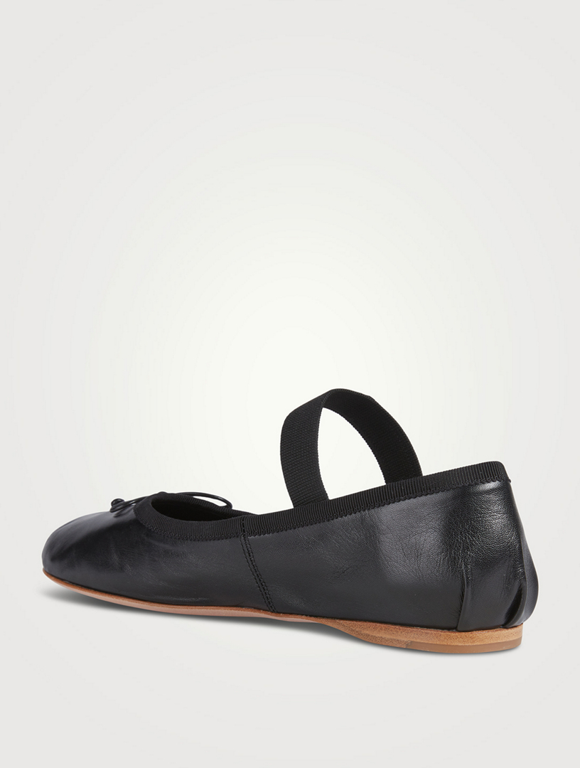 Satin ballet flats in black - Miu Miu