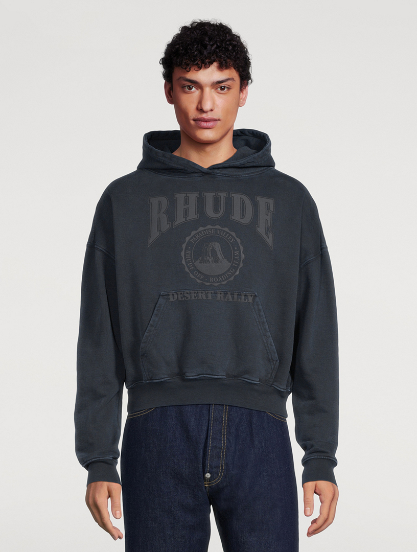 RHUDE Desert Valley Cotton Cropped Hoodie | Holt Renfrew
