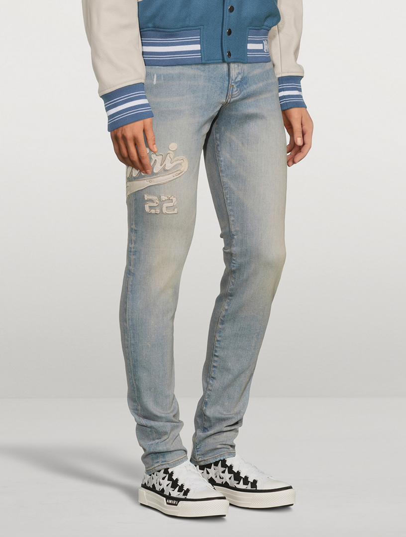 Varsity Applique Skinny Jeans