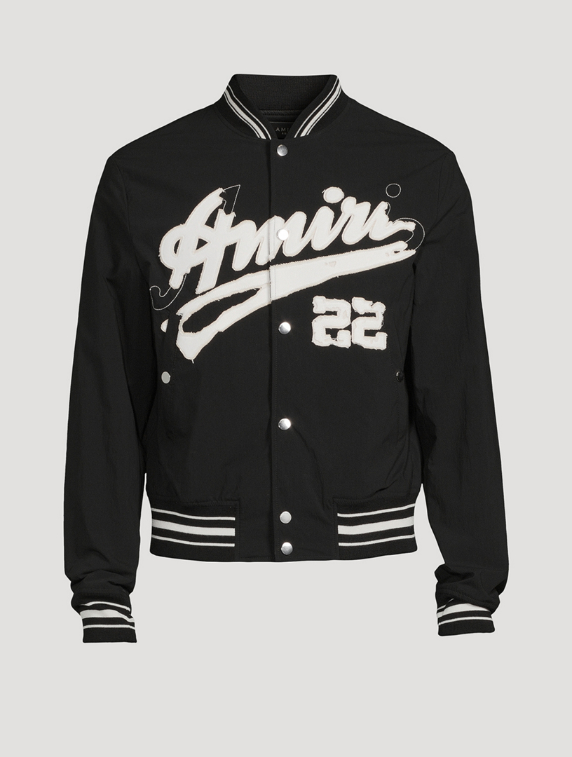 Palm Angels X Browns 50 Bear Appliqué Varsity Jacket in Black for Men