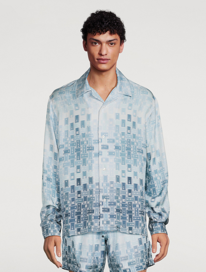 Gradient Tape Silk Shirt