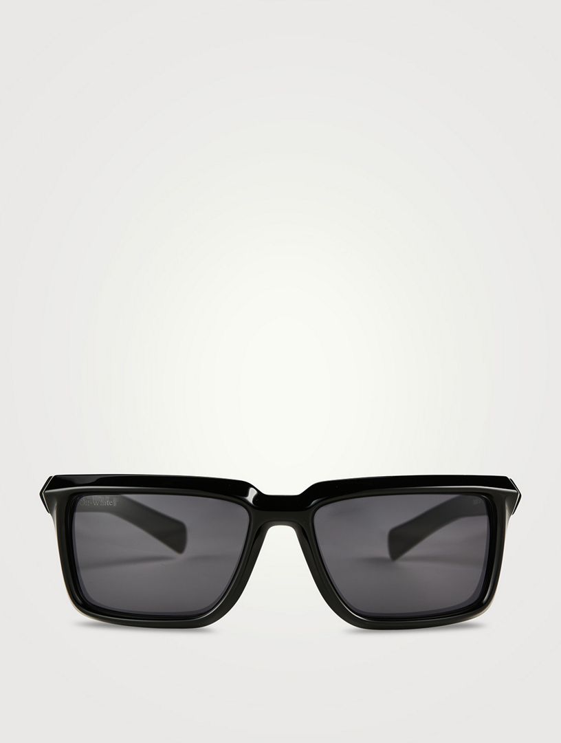 Off-White - Men - Roma Logo-embellished rectangular-frame Acetate Sunglasses Black