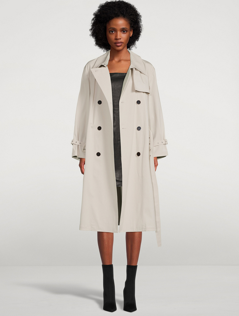 THEORY Double-Breasted Trench Coat | Holt Renfrew
