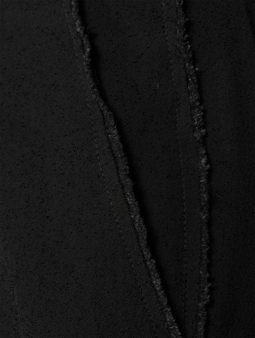 P-Prom Frayed Straight-Leg Pants