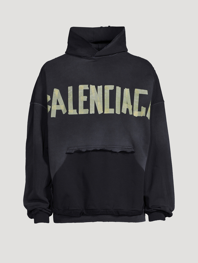 BALENCIAGA Tape Type Ripped Pocket Oversized Hoodie | Holt Renfrew