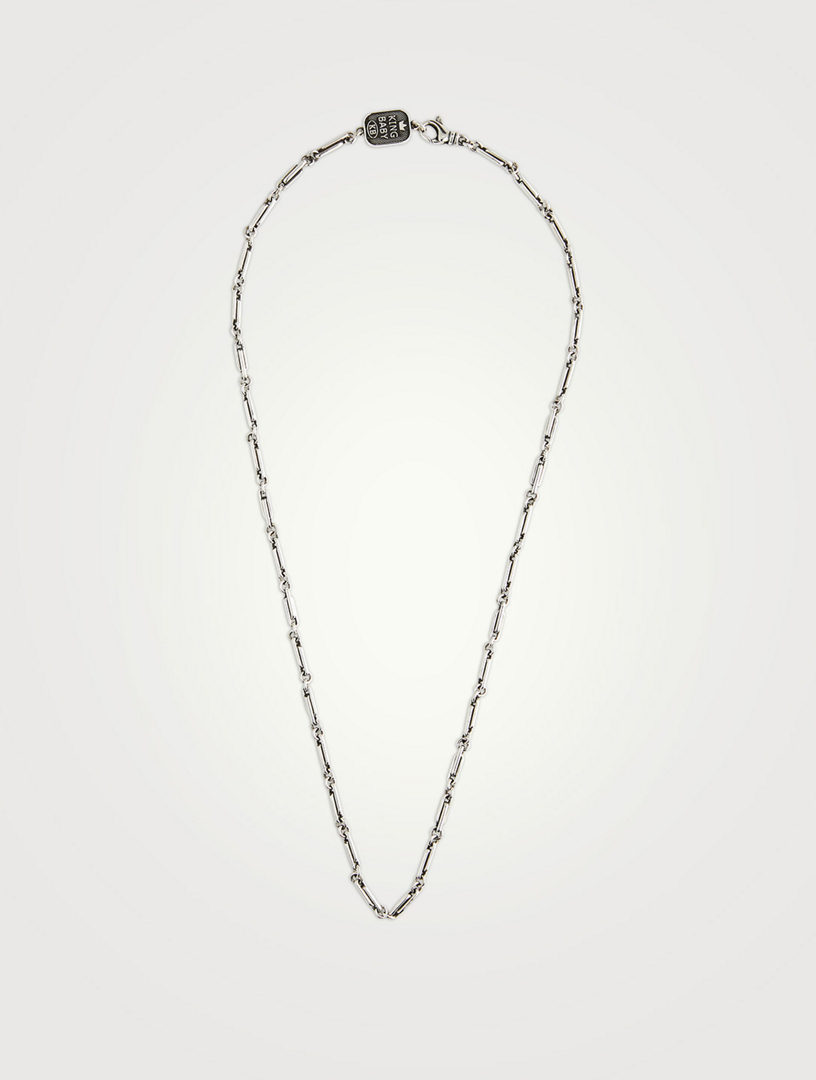 Small Silver -Inch Paperclip Necklace